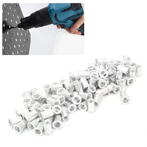Pull Rivet Nuts Aluminum Set M3 To M10 For Metal Plates And Pipes Heavy Duty Galvanized Aluminum Fasteners shown in installation