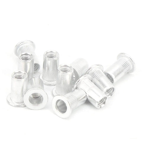 Heavy Duty Pull Riveting Nuts Set In Aluminum 100 Pieces Flat Head M3 To M10 For Metal Plate Fastening And Pipe Assemblies Versatile