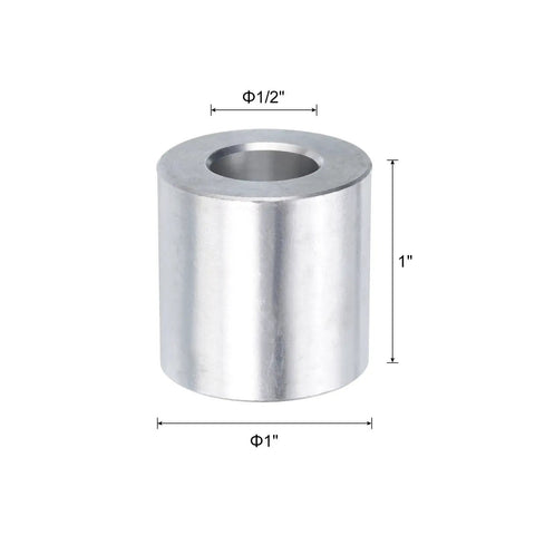 Aluminum Spacer Set Four Pieces Half Inch Bore One Inch Outer Diameter One Inch Length Round Standoffs For Half Inch Screws Bolts And Rods
