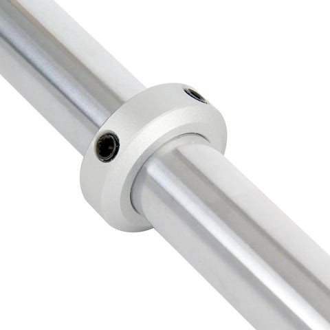 View of (4-Pack) 22mm Bore Shaft Collars, Aluminum Alloy Screw Style Clamping Collars, 35mm Outer Diameter, 10mm Width installed on shaft.