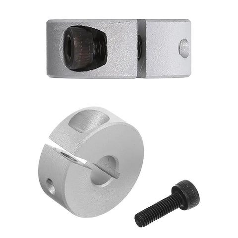 Four Pack 6mm Split Shaft Collar Set Aluminum Alloy Clamping Collars For Shafts With M4 Screws, 6mm Bore, 20mm OD, 8mm Thick