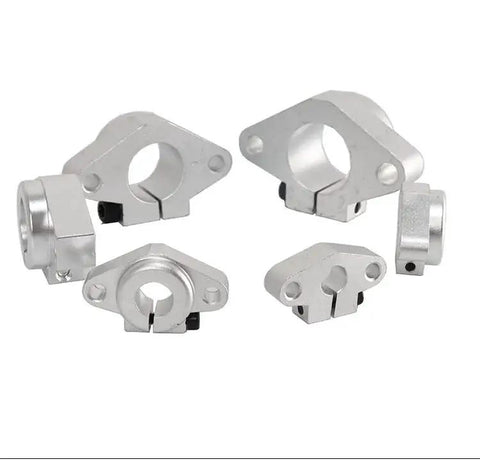 Aluminum SHF10 Linear Rod Rail Supports Kit 4 Pieces 10mm Shaft Diameter 5.5mm Mount Holes Lightweight Corrosion Resistant
