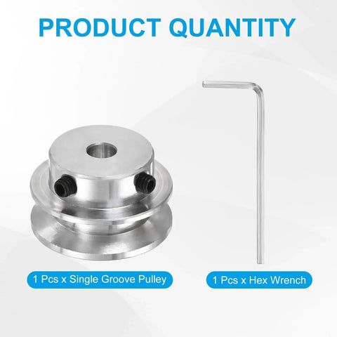 Aluminum Fixed Bore Pulley 6mm Bore 30mm Outer Diameter With 7mm Groove for small motors with hex wrench included
