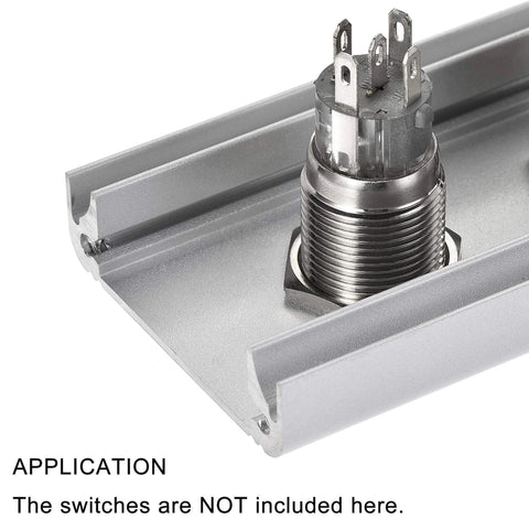 Aluminum Single Hole Switch Button Station Box Workbench Ready With 16mm Button Hole PG7 Cable Gland And Mounting Base
