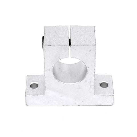 Built For Makers SK25 Aluminum Linear Motion Rail Clamp Guide Support Bearings for 25mm Shaft, CNC Routers and 3D Printers, front view