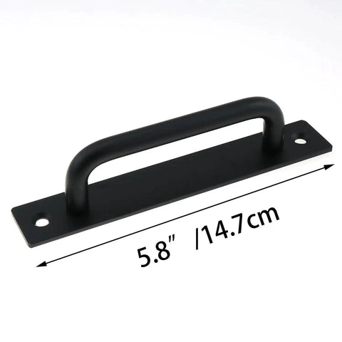 Two Pack Sliding Door Handle 5.8 Inch Center Hole Aluminum Alloy Pull With Mounting Screws For Barn Doors Cabinets Drawers Bathrooms Closets And Wardrobes Durable Rust Resistant Construction Smooth Operation Easy To Install