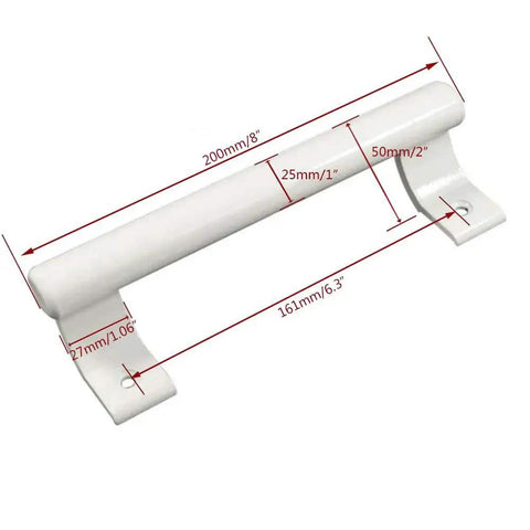 2-Piece 8-Inch Aluminum Sliding Door Handle Set For Balcony Glass Bathroom Sliding Closets And Warehouse Doors Modern Ergonomic Oval Bar Pull Durable Anti Rust Aluminum Alloy Handle For Easy Grip