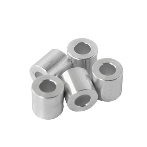 Aluminum Spacer Outer Diameter Half Inch Inner Diameter Quarter Inch Round Unthreaded Standoff Bushing Plain Finish