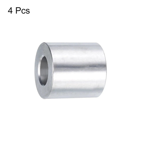 Aluminum Spacer Set Four Pieces Half Inch Bore One Inch Outer Diameter One Inch Length Round Standoffs For Half Inch Screws Bolts And Rods