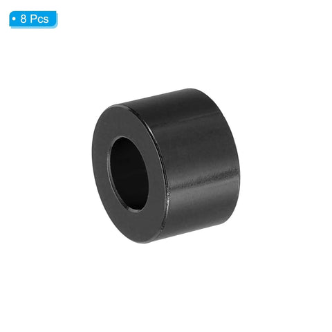 Aluminum Spacer Set Of Eight Round Spacers, Eight Point Two Millimeter Inner Diameter, Sixteen Millimeter Outer Diameter, Ten Millimeter Length, Compatible With One Third Inch And M8 Screws, Bolt Standoff For Mounting.