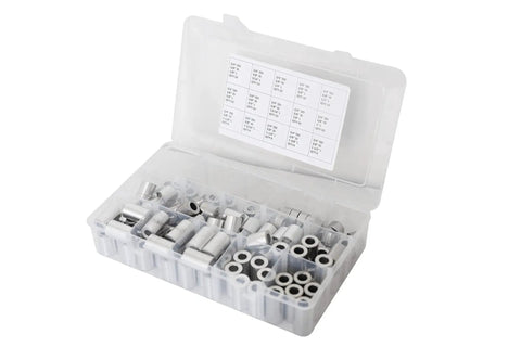 Aluminum Spacer Standoff Bushing Assortment Kit With Three Quarters Inch Outside Diameter And Three Eighths Inch Inside Diameter, 139 Pieces in case