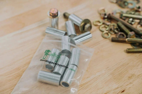 Aluminum Spacer Outer Diameter Half Inch Inner Diameter Quarter Inch Round Unthreaded Standoff Bushing Plain Finish