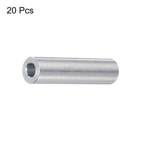 Pro Grade Heavy Duty Aluminum Spacer Set For M5 Screws And Rods 5mm Bore 10mm OD 40mm Length 20 Pieces shown