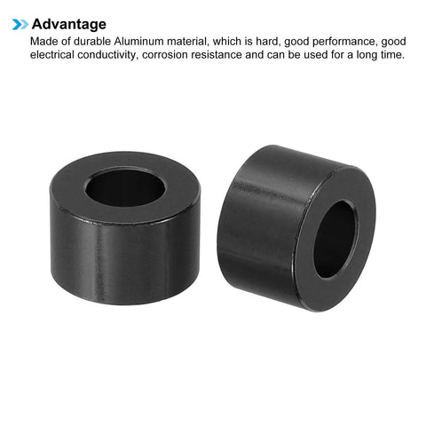 Aluminum Spacer Set Of Eight Round Spacers, Eight Point Two Millimeter Inner Diameter, Sixteen Millimeter Outer Diameter, Ten Millimeter Length