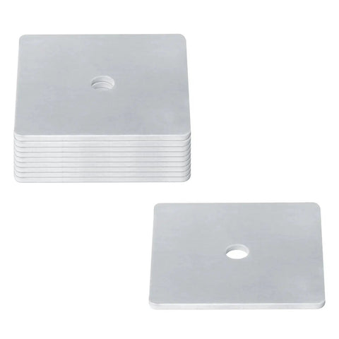 Secure solar mounts with a durable 3 Inch Aluminum Flat Washer, 1/8 inch thick, square 3 inch size, 3/8 inch hole, 5052 aluminum, anodized
