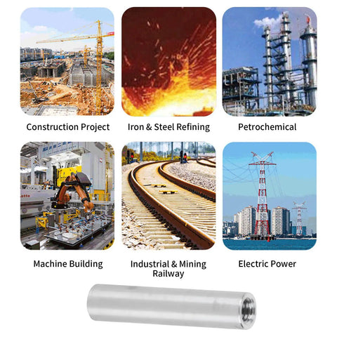 10Pcs M4 Round Female Nuts And Aluminum Alloy Standoff Columns 26mm Length 6mm Outer Diameter Thread Spacer Fasteners shown with industry uses like construction and petrochemical.