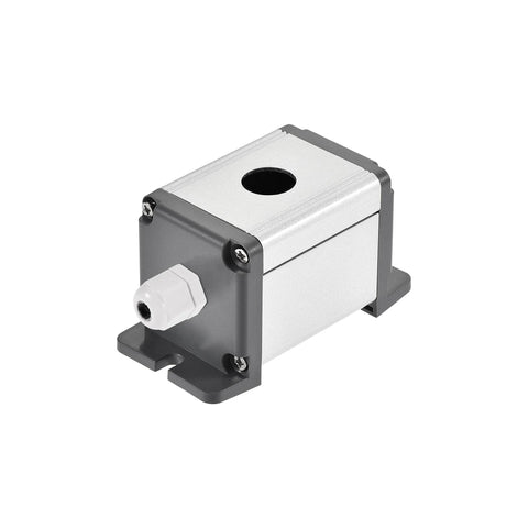Aluminum Single Hole Switch Button Station Box Workbench Ready With 16mm Button Hole PG7 Cable Gland And Mounting Base