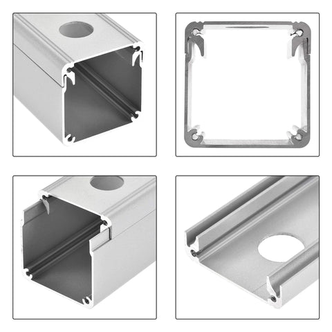 Aluminum Single Hole Switch Button Station Box Workbench Ready with 16mm button hole and PG7 cable gland, various views