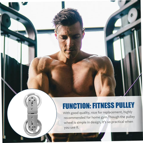 Aluminum Alloy Swivel Groove Pulley for Fitness Equipment Noiseless Wire Rope Lifting Accessory Strength Training Part