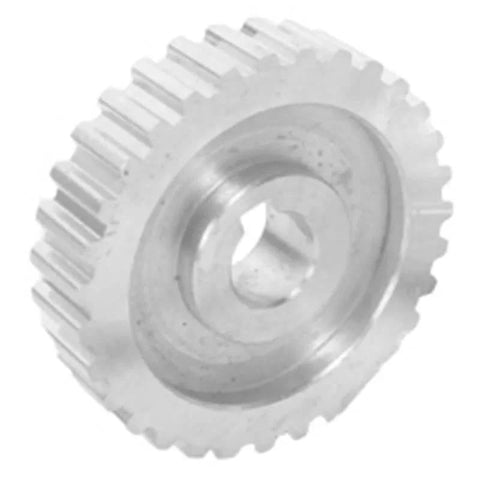 2 Pcs Metal Synchronous Pulley Gear Set for Mini Lathe Drive Wheel Aluminum Alloy 8mm Bore 10mm Shaft close-up view