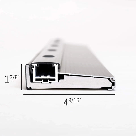 Adjustable Aluminum Threshold - Extra Short Width with Hidden Screws 36 inch, side profile view showing dimensions.