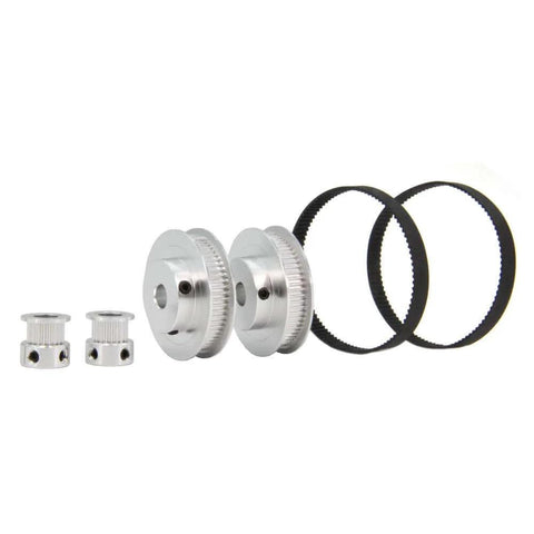 Aluminum pulleys and belts set for 2-Pack Utility Cart 8 mm Platform Size, suitable for stable rolling in home, warehouse, and delivery jobs.