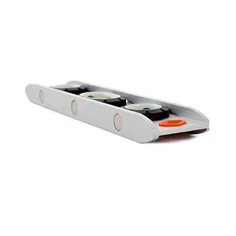 Side view of Built Tough 9 Inch Extruded Aluminum Torpedo Level With Three Rare Earth Magnets BrightView Vials For 0 90 45 Degree Layouts