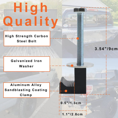 Diagram of Heavy Duty Truck Toolbox Mounting Kit With Fastening Nuts For Aluminum Pickup Bed Toolbox Secure J Hooks Tie Downs Crossbar