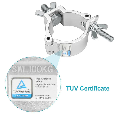 20 Pack 2 Inch Aluminum Truss Lighting Clamps O Clamp Stage Lighting Mounts for Moving Heads TUV Certified close-up