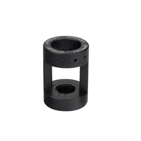 Aluminum Tungsten Electrode Sharpener Grinder Head For TIG Welding Tool with cut off slot, multi angle offsets, front view