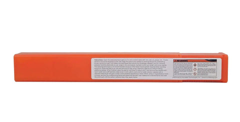 Side view of packaging for Aluminum E4043 Stick Electrode Rods for Welding, 1/8 Inch by 14 Inch, 0.5 Pound Pack (16 Rods)