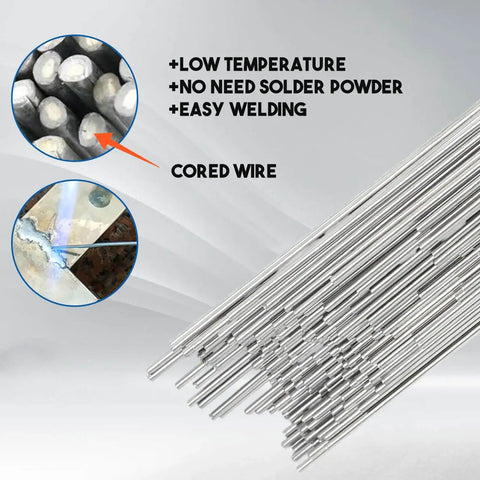 Aluminum Brazing And Welding Rods For All Position Welding Flux Free Low Melt 716 To 752 Degrees Fahrenheit 30 Pcs