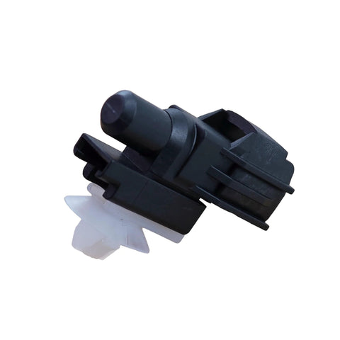 Automotive ambient air temperature sensor, black plastic housing with white mounting clip