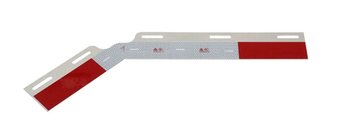 Angled mud flap hanger with three-coil damping spring and reflective plate delivers stable alignment, reduces vibration, and resists rust with black powder coating and E coating; hardware included, sold as a pair.