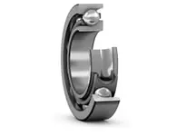 SKF Beefy 7317 BECBF Angular Contact Ball Bearing, machined steel cage, showing 85 mm bore and 40° contact angle.