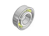SKF 7004 CD P4A high precision deep groove ball bearing, front view, showing metal finish and precision components.