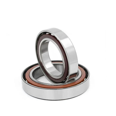 Angular Contact Ball Bearing Pair 71807AC 35x47x7mm P5 High Precision For Machine Tool Spindles And Precision Motors, steel rings close-up