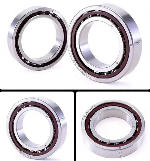 Angular Contact Ball Bearing Pair 71807AC 35x47x7mm P5 High Precision for machine tool spindles, GCr15 steel, multiple views