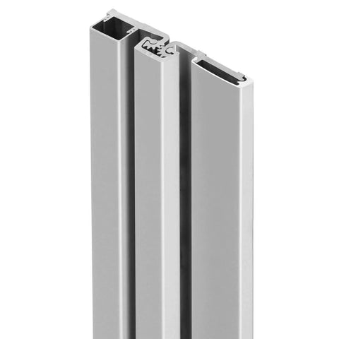 Close-up of Continuous Geared Full Surface Anodized Aluminum Door Hinge 83 Inch Heavy Duty Center Pivot for Storefront Repair