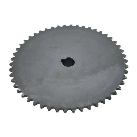 Built to Last ANSI 35 Type B Roller Chain Sprocket, 50 Teeth, 3/8 Pitch, 5/8 Inch Bore, Hardened 1045 Steel with Antirust Finish image