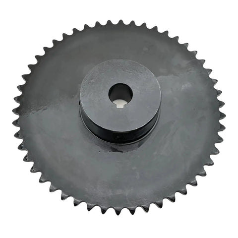 Built to Last ANSI 35 Type B Roller Chain Sprocket, 50 Teeth, 3/8 Pitch, 5/8 Inch Bore, Hardened 1045 Steel with Antirust Finish