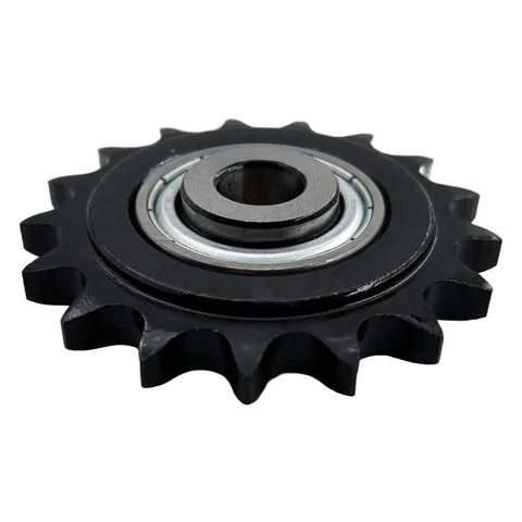 Industrial Grade ANSI 40 Roller Chain Idler Sprocket Type C With Half Inch Bore Seventeen Teeth And Bearing For 40 Chain