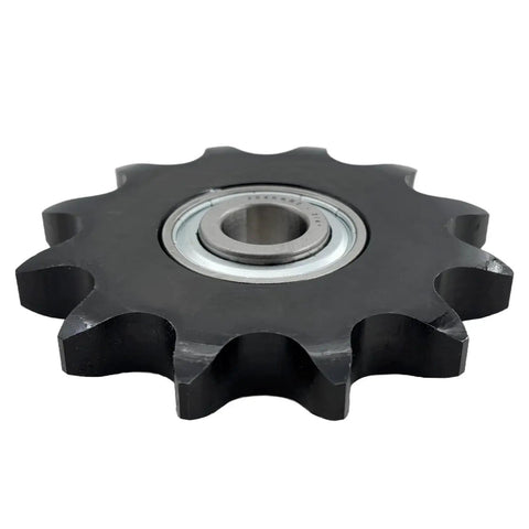 Heavy Duty ANSI 80 Roller Chain Idler Sprocket Type C With Bearing Three Quarter Inch Bore Twelve Tooth Hardened 1045 Steel