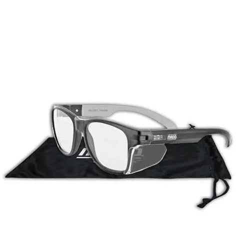 ANSI Z87.1 Safety Glasses With Anti Fog UV Protection Clear Lens Side Shields on case