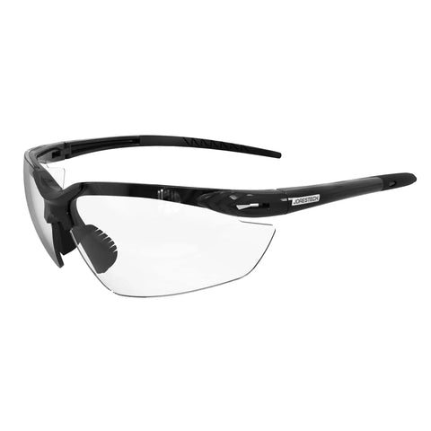 ANSI Z87 Plus Impact Resistant Polycarbonate Safety Glasses Black Frame side view