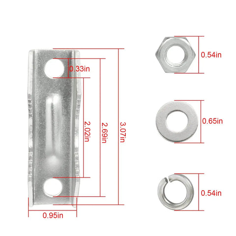 Outdoor Antenna Mast Clamp Kit With V Jaw Block And Four U Bolts Heavy Duty Galvanized Iron Hardware For Secure Pole Mount