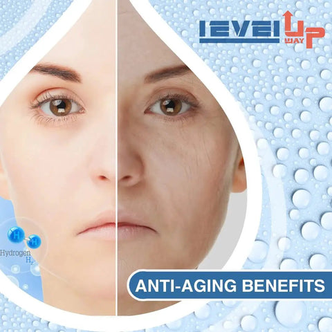 Hydrogen Water Bottle Generator For Enhanced Hydration At Home Or On The Go Dual Chamber SPE PEM Technology face comparison anti-aging benefits