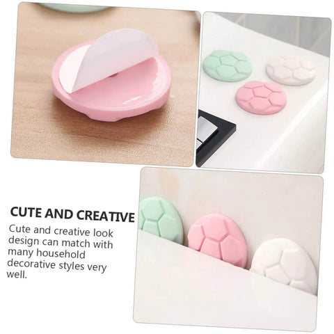 Protective Pads For Washing Machine And Home Use Anti Collision Door Handle Bumpers Durable Noise Dampening Muffler Pads 5 Pack With Strong Adhesive Random Colors displayed in assorted colors.