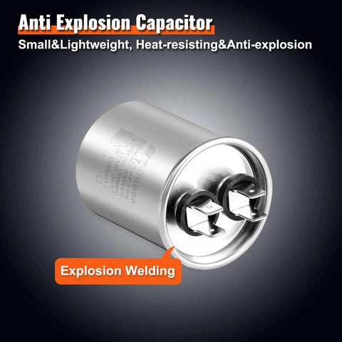 Anti-explosion capacitor for condenser fan motor 1/5HP, 825RPM, replacement for AC GE Genteq Carrier Bryant Payne Dayton.