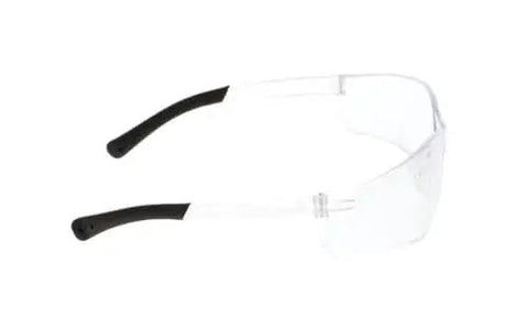 Side view of BearKat 3 Anti Fog Polycarbonate Safety Glasses with Non Slip Temples, featuring clear lenses and black temple sleeves.